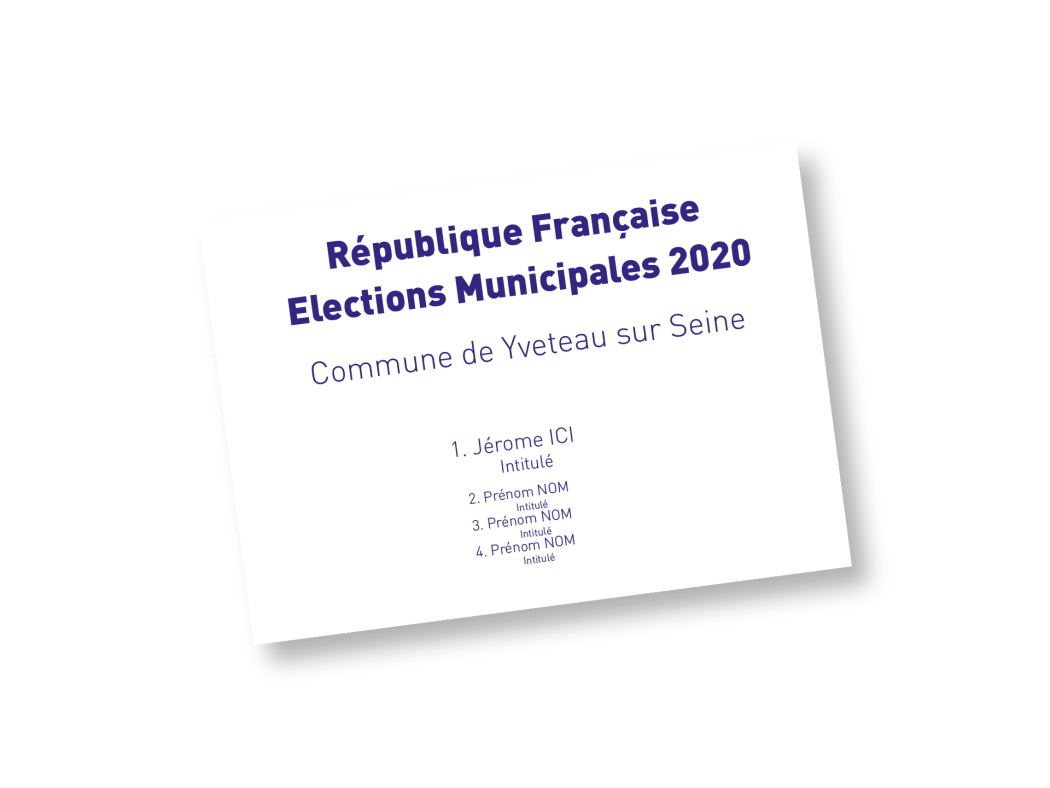 1 à 4 noms  format A6 impression bleue