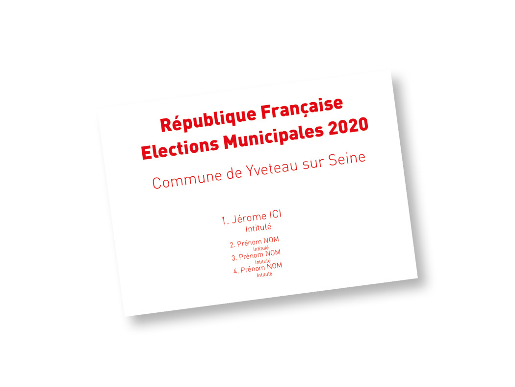 1 à 4 noms  format A6 impression rouge