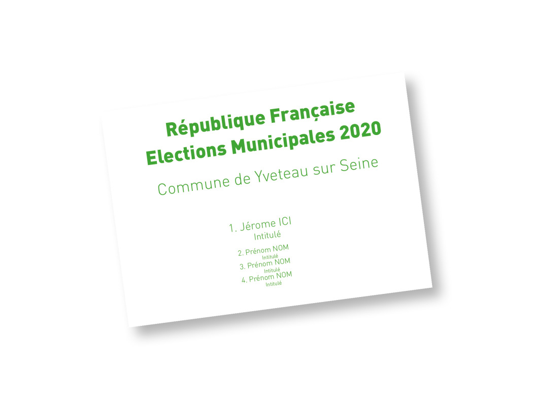 1 à 4 noms  format A6 impression verte